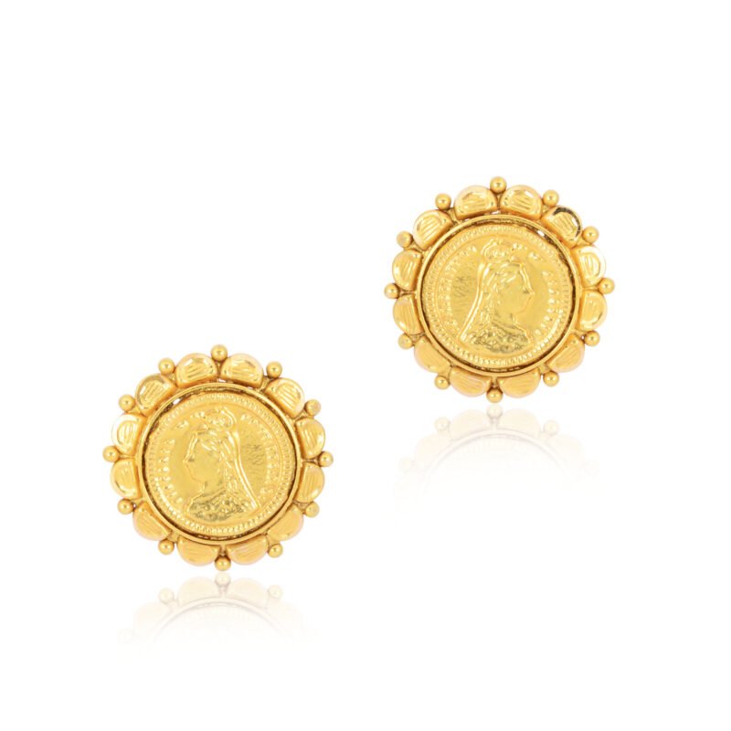 Ben-Amun 24K Gold Electroplate Coin Drop Earrings | Neiman Marcus